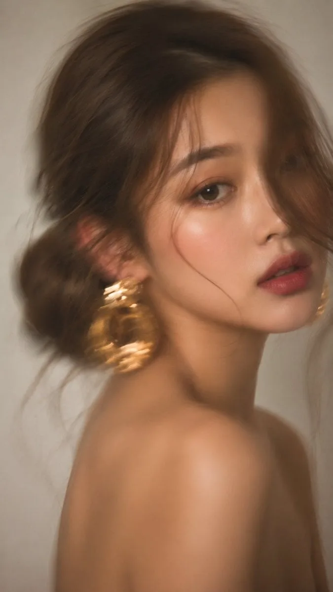Intentional artistic motion-blur portrait, shot on