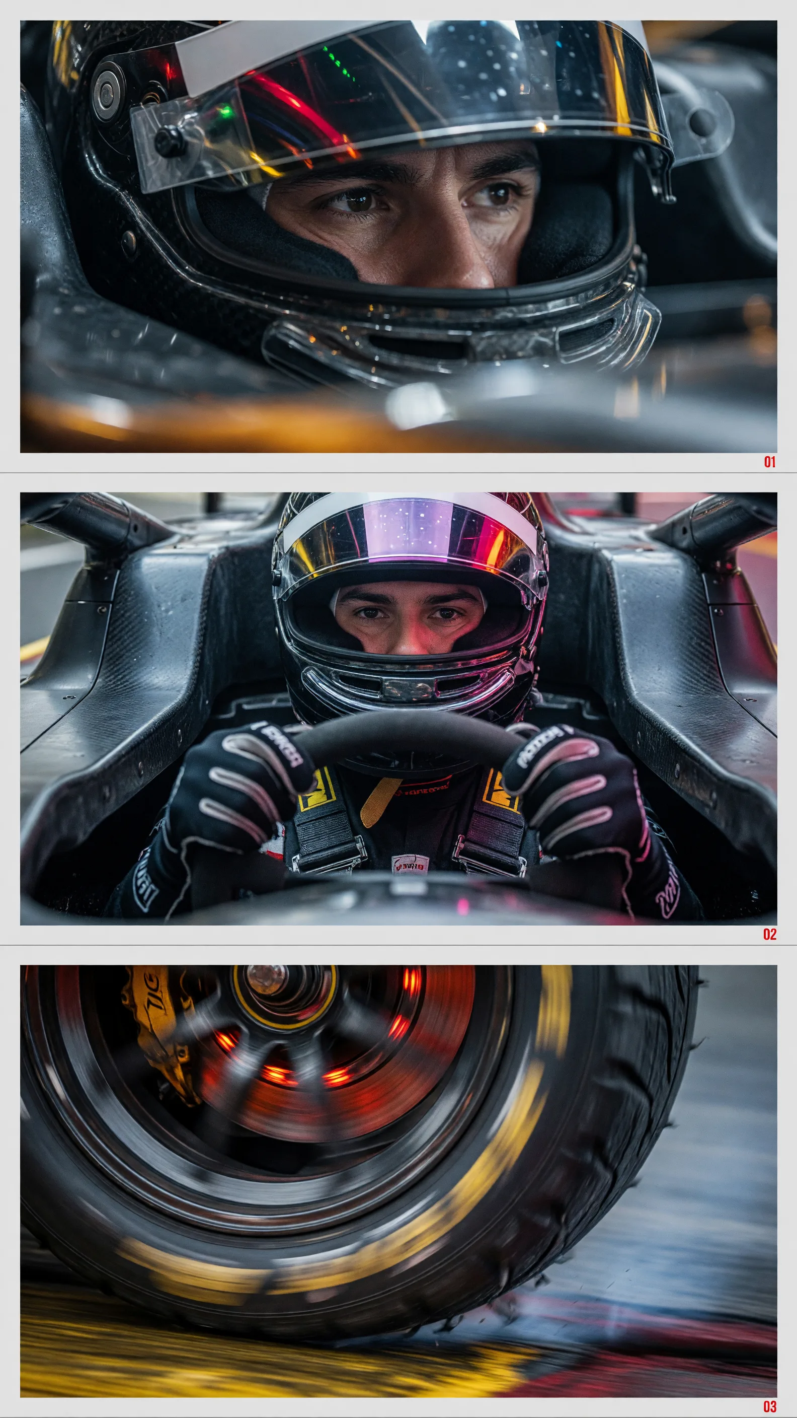 Create a cohesive 3-panel editorial layout