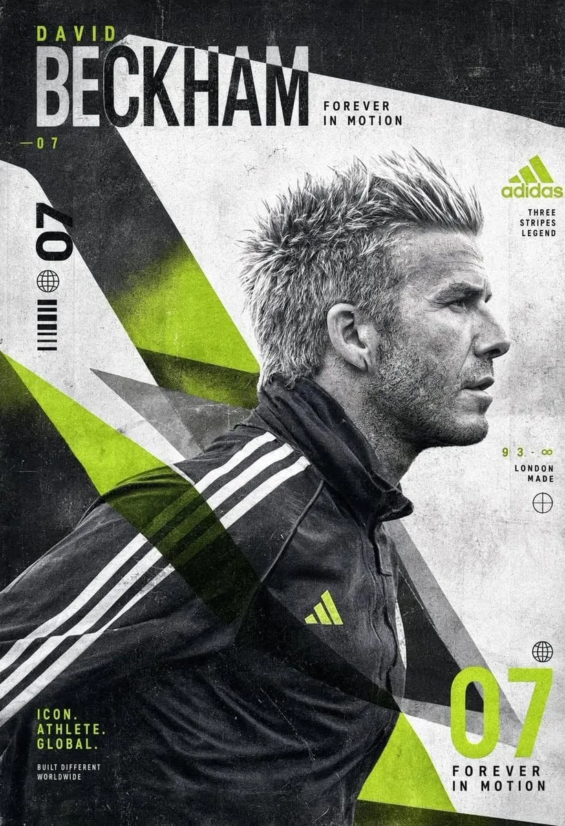 Create an experimental David Beckham poster