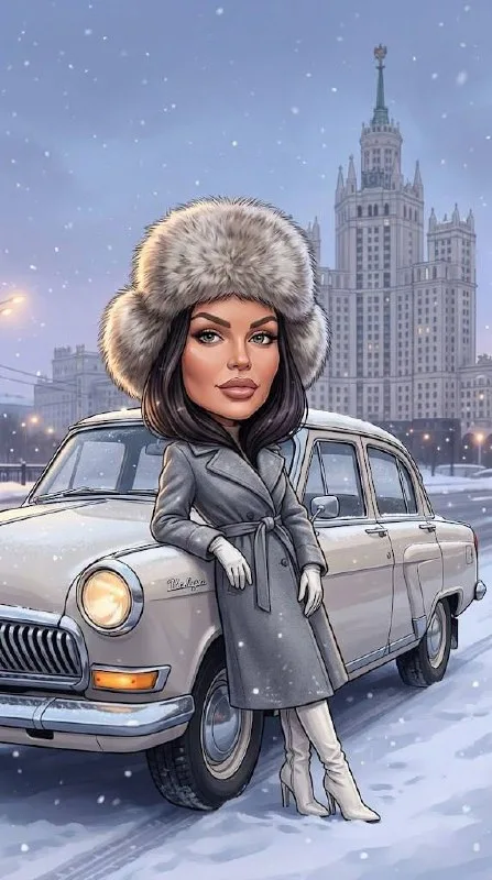 Москва, сталинка и кремовая Волга
