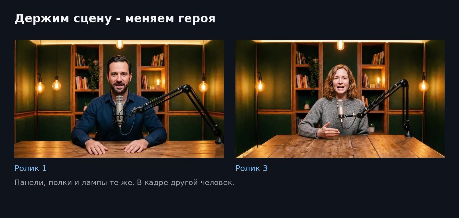 Одна студия с двумя разными героями
