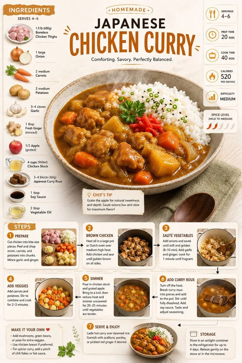“Create an ultra-clean modern recipe infographic