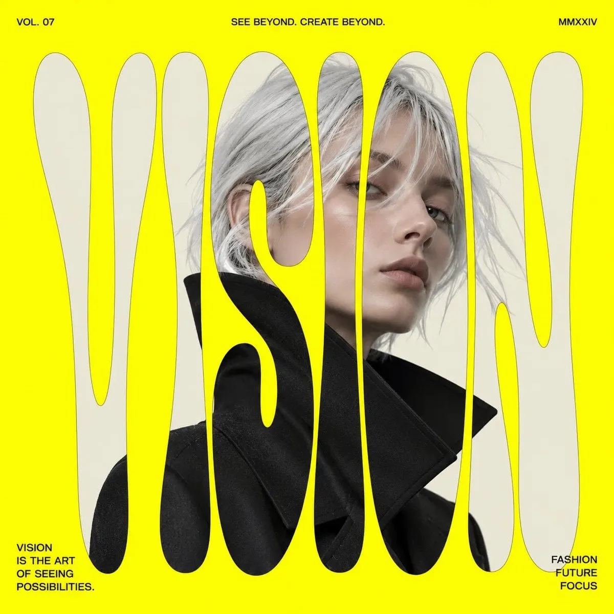 Create modern fashion editorial posters with
