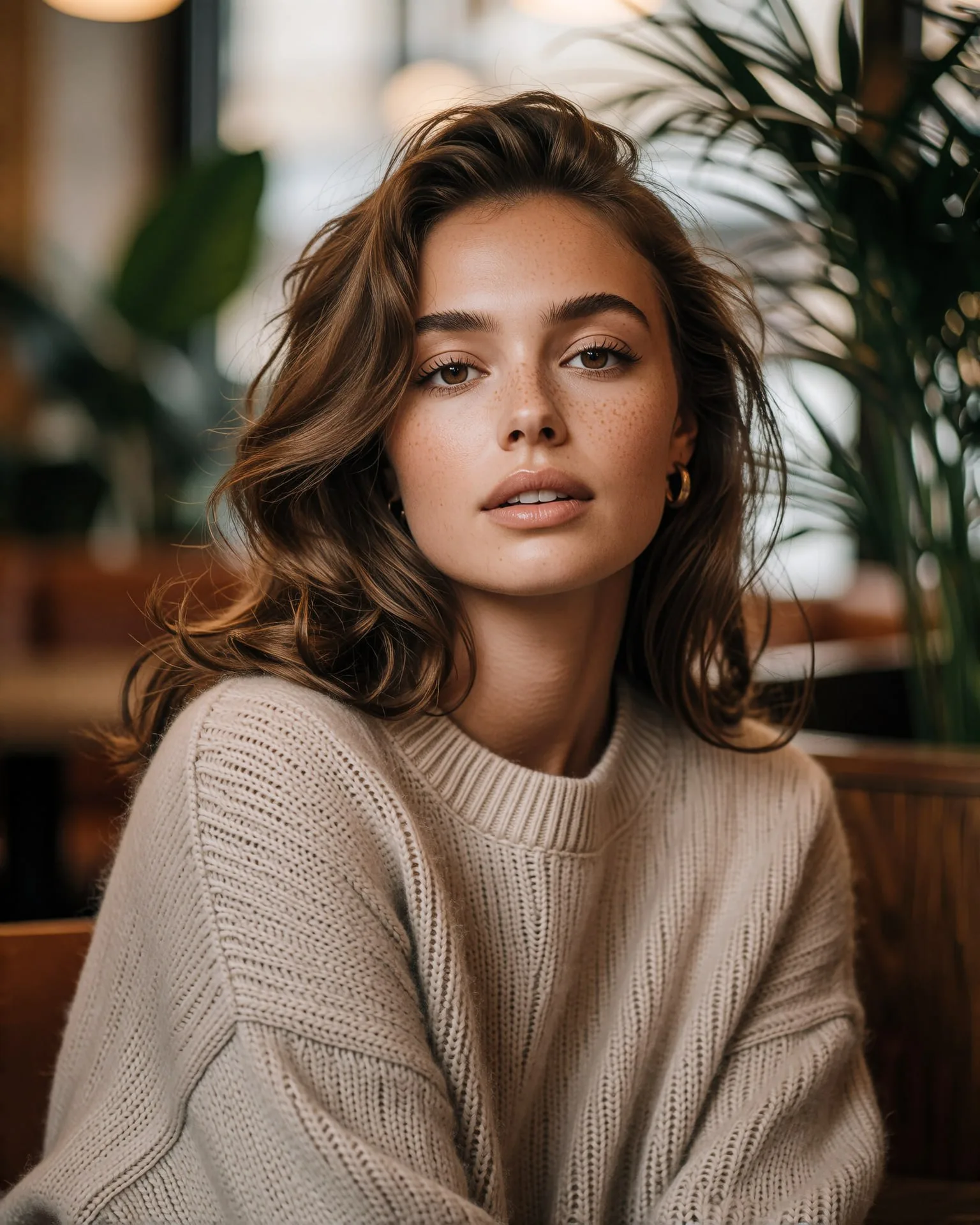 A stunning 25-year-old female influencer with