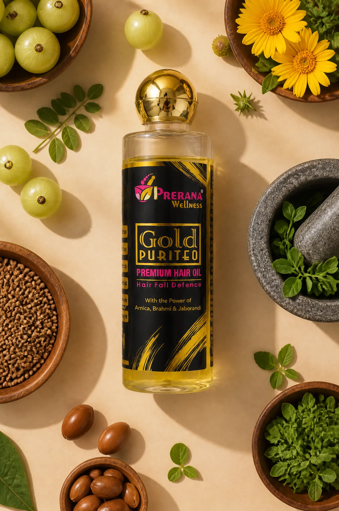 Create top-down flat lay product photo