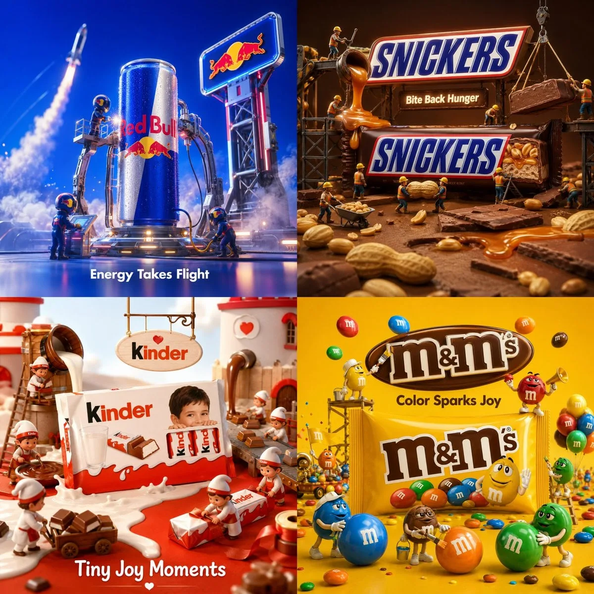 Create a premium playful 3D advertising