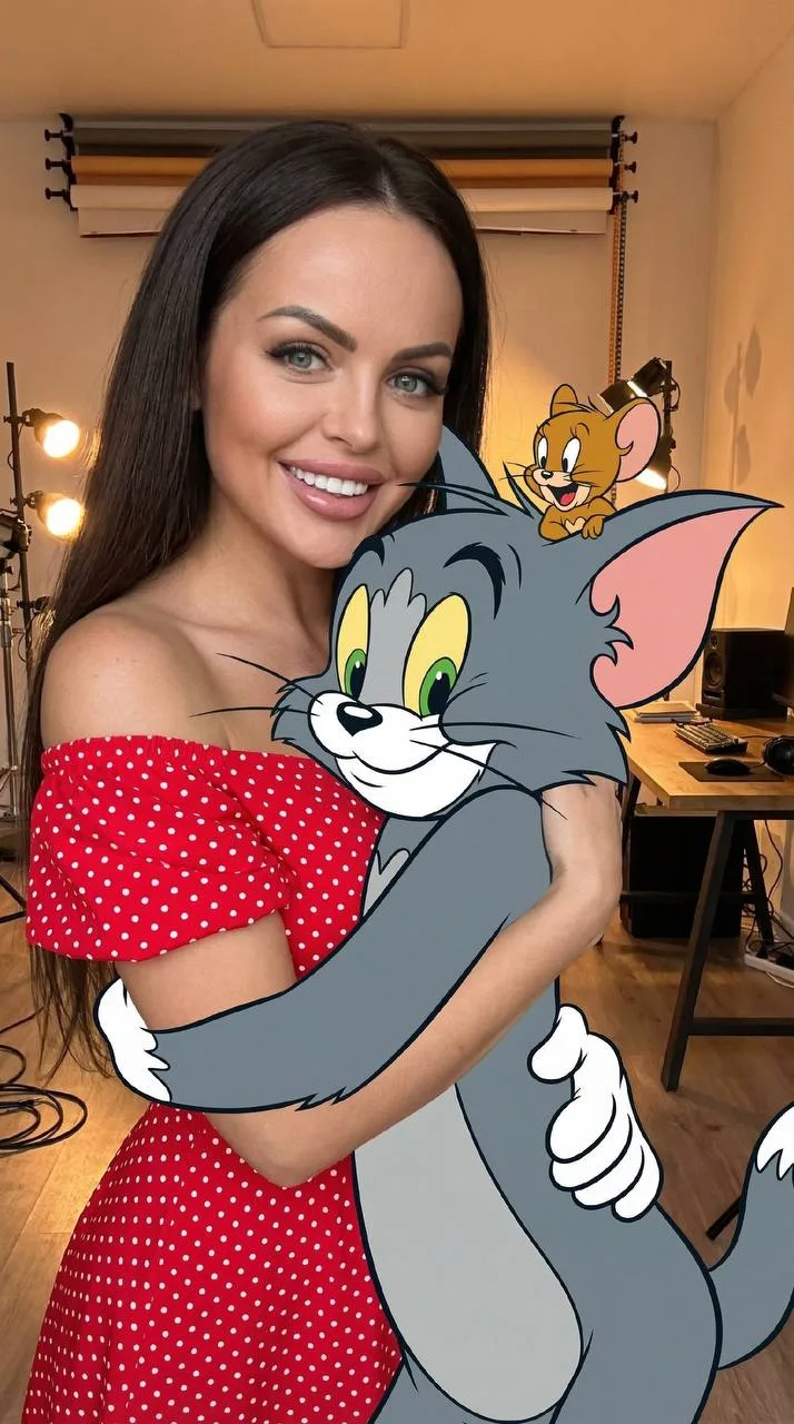 Девушка с Томом и Джерри