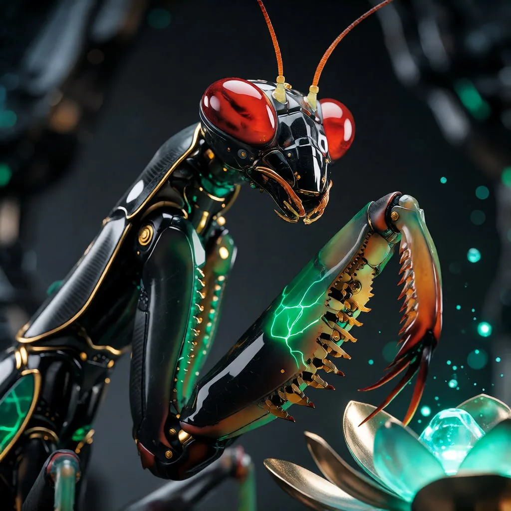 A hyper-detailed macro shot of an
