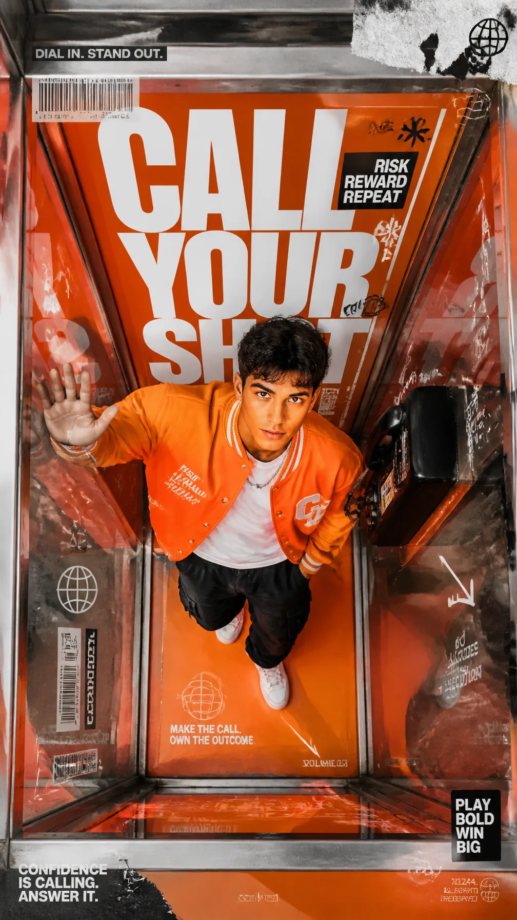 A premium 9:16 streetwear editorial advertising