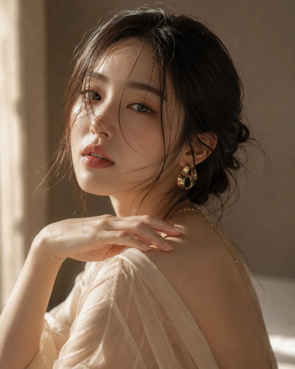 Ultra-realistic beauty portrait of a beautiful