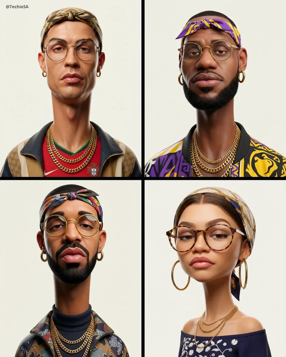 Create an exaggerated stylized 3D caricature character po...