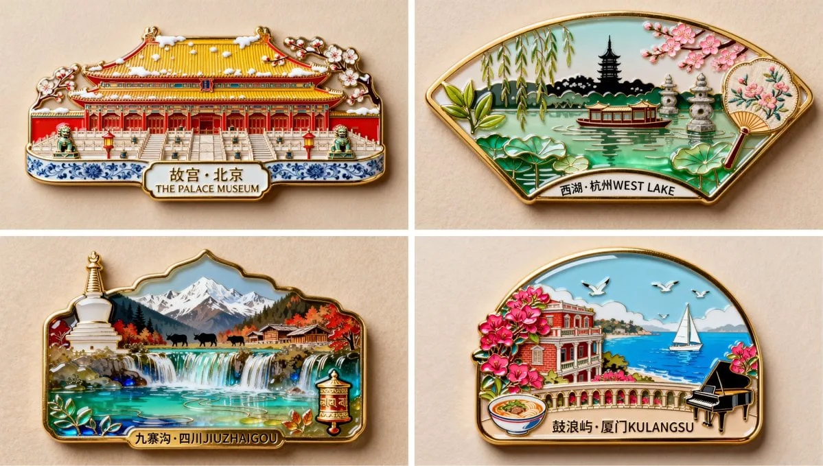 Enamel colored glaze artistic style, metallic texture, make a refrige…