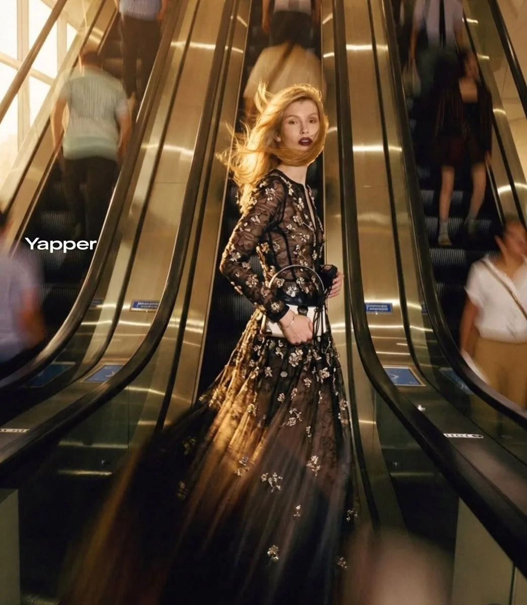 Ultra-realistic cinematic fashion photograph of a stylish...