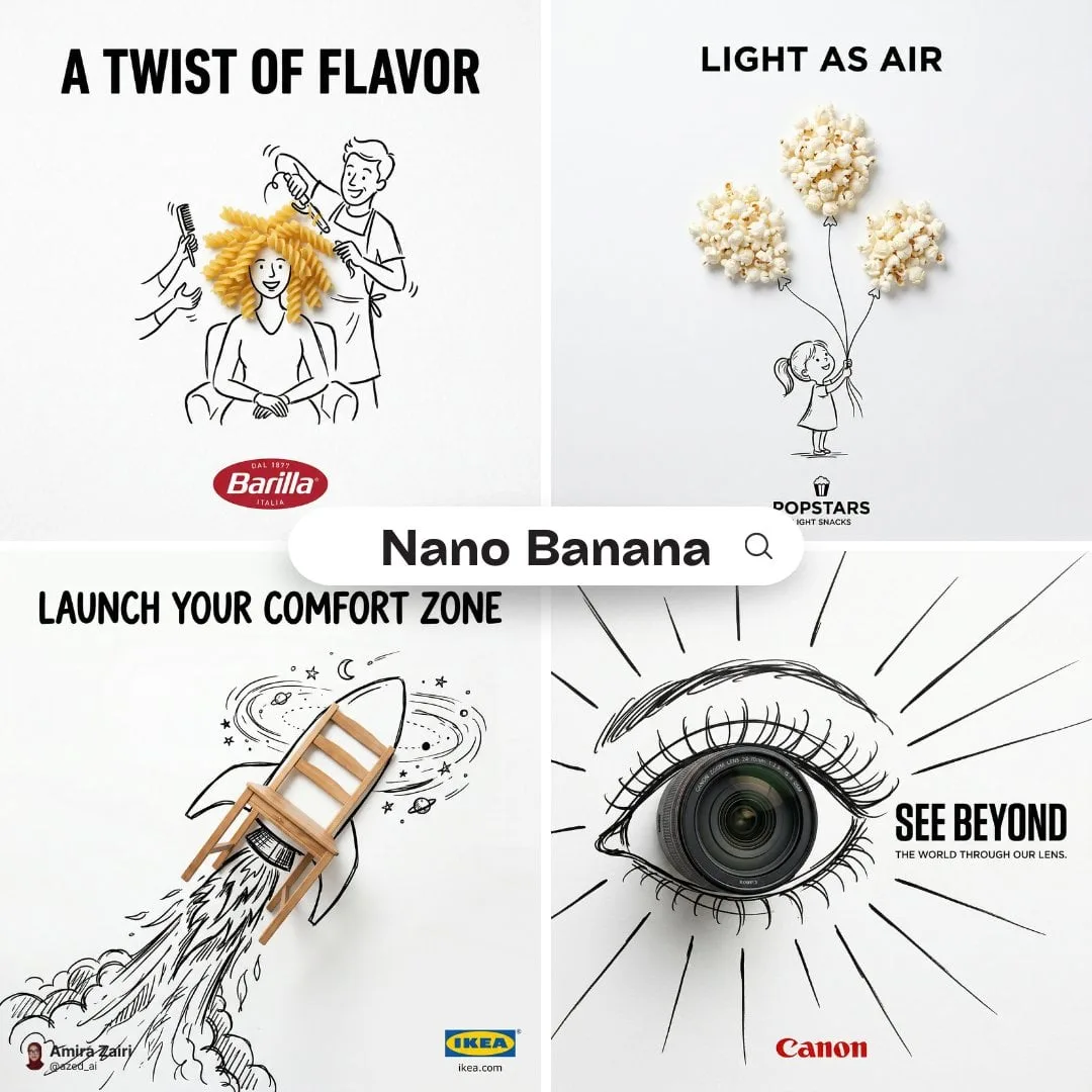 A minimalist and creative advertisement set on a pure whi...
