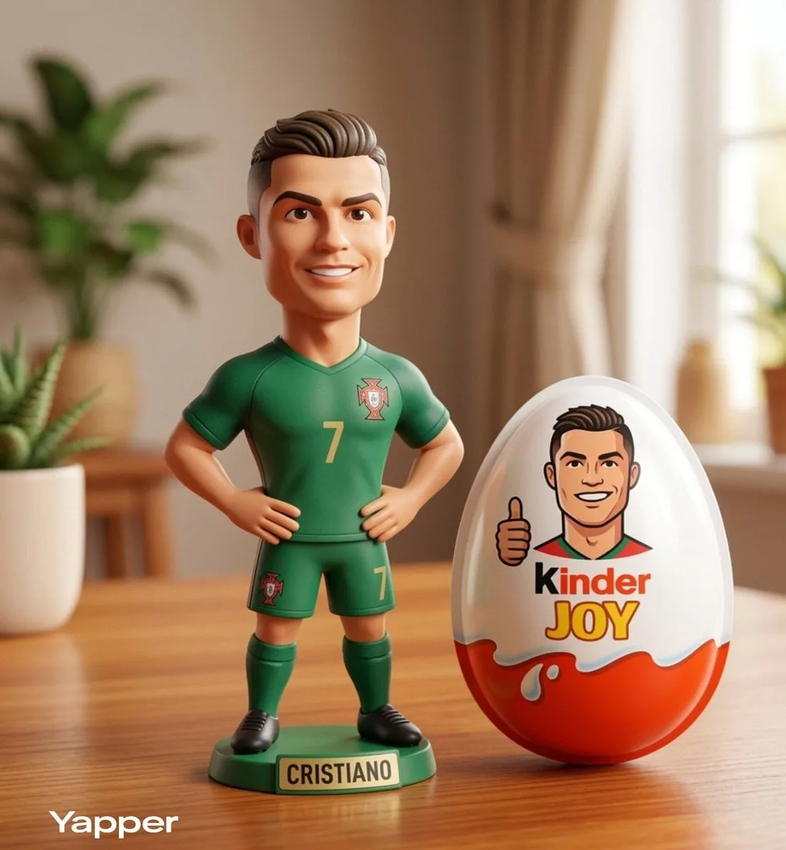 A cute stylized 3D collectible figurine inspired by Crist...