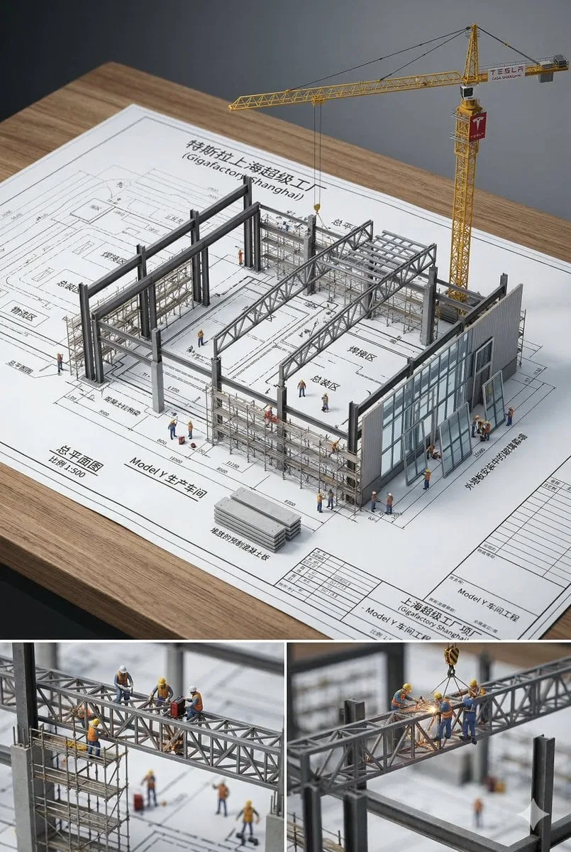 An architectural blueprint of {BUILDING_NAME} placed on a...
