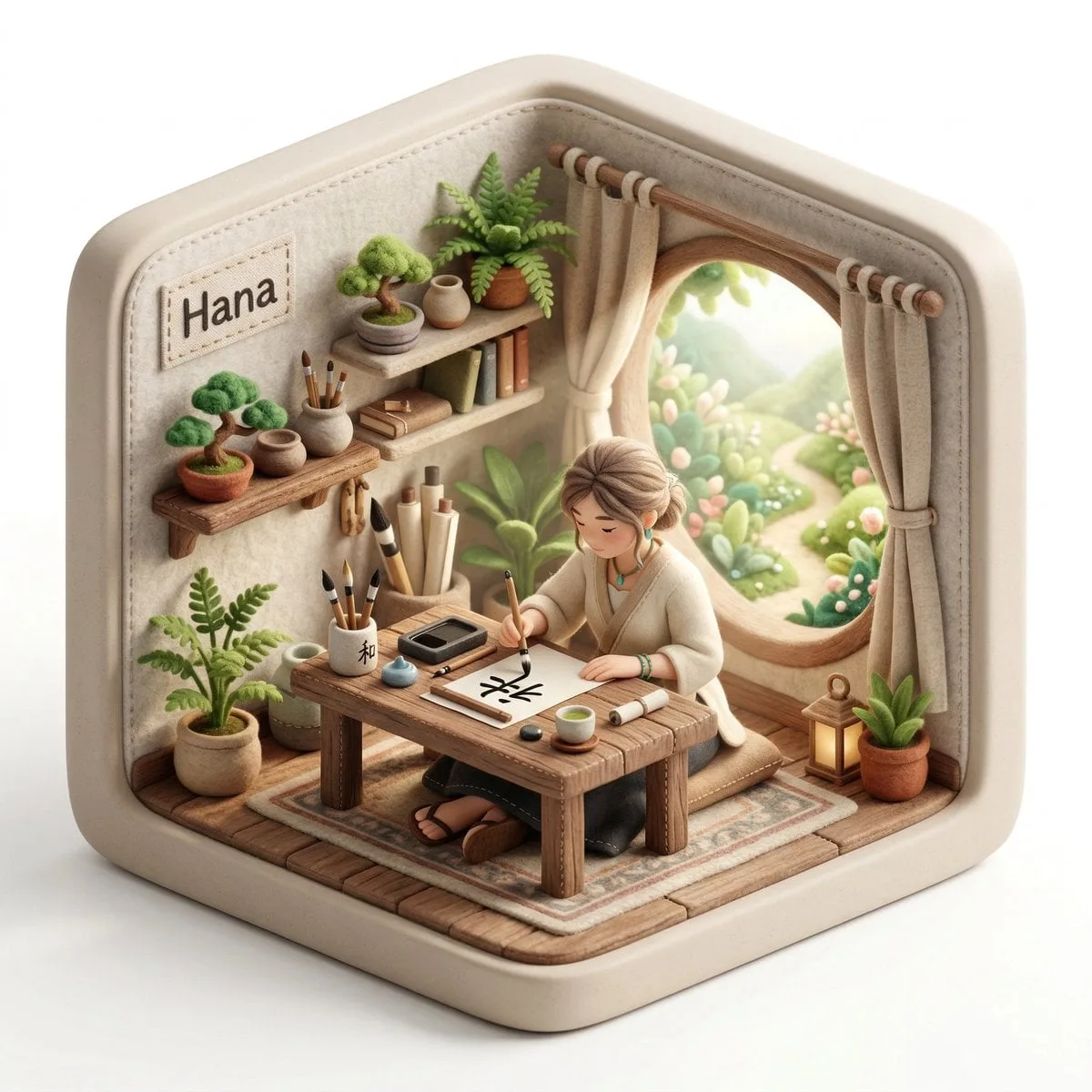 Create a 3D isometric diorama illustration of an original...
