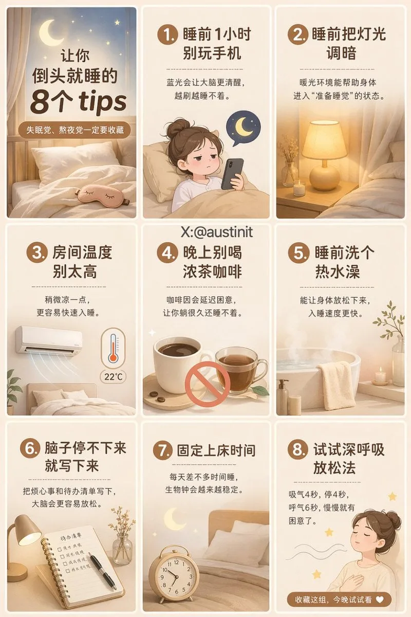 Generate a 3:4 vertical nine-square grid poster suitable for Xiaohong…