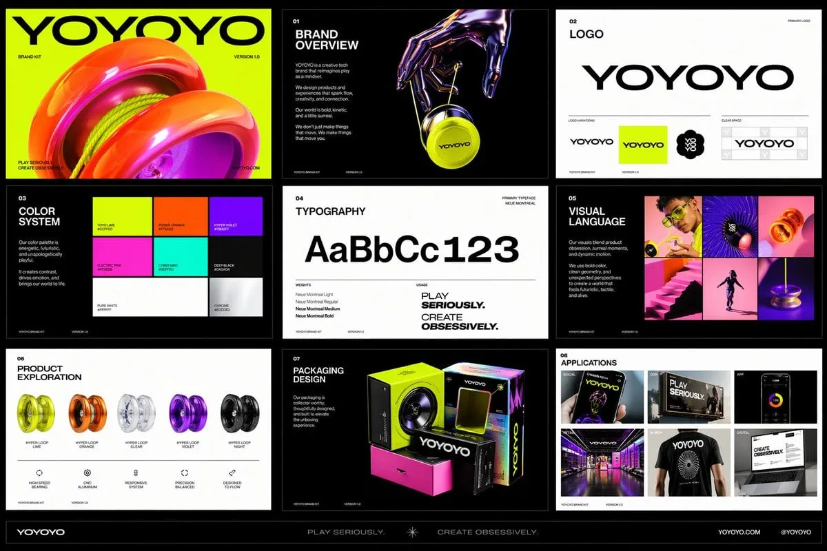 Create a polished multi-page (multiple images) brand kit ...