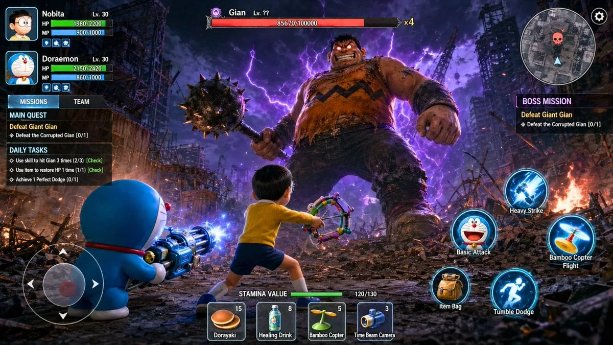 A high-resolution, photorealistic 3D action RPG mobile ga...
