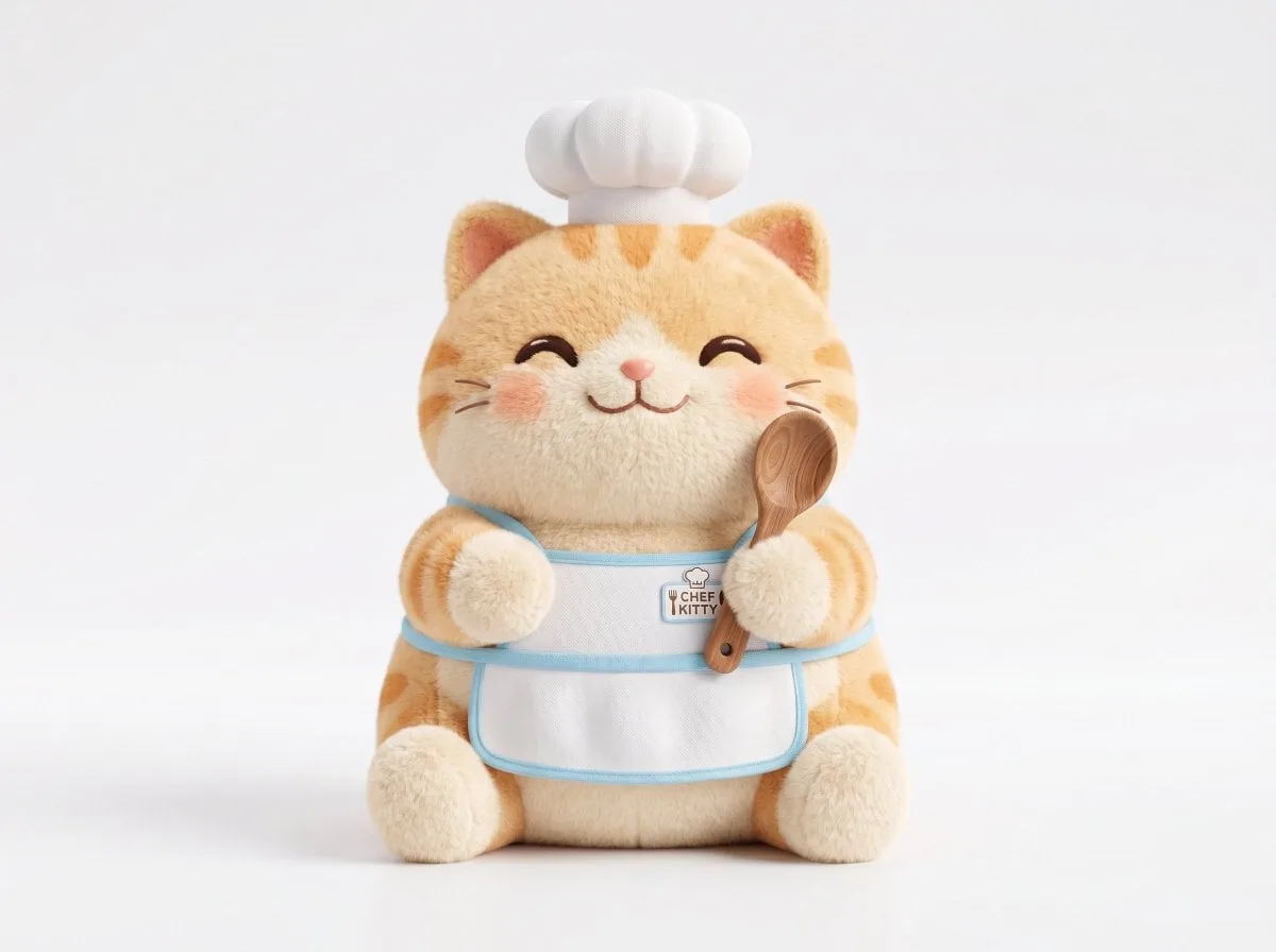 A soft plush 3D model of a [subject] with [key detail], r...