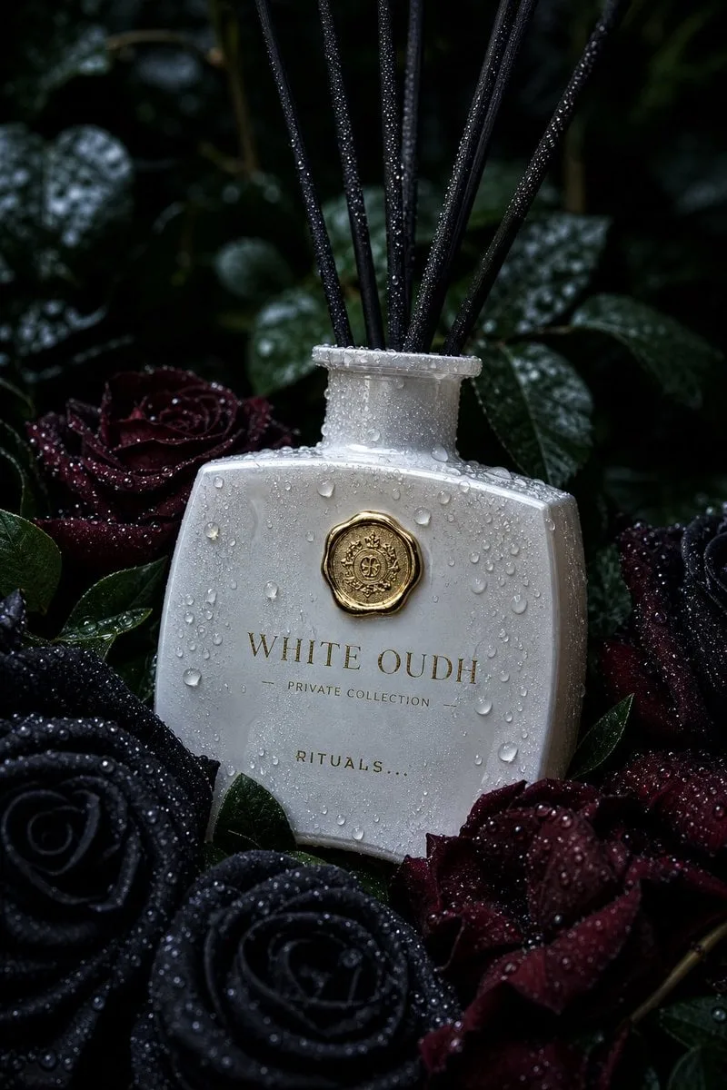 Ultra-realistic luxury product photography of a white cre...