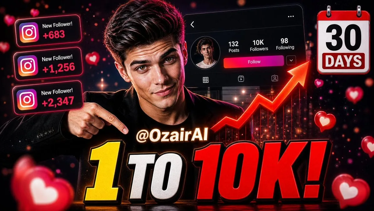 A highly detailed YouTube thumbnail with a dark navy/blac...