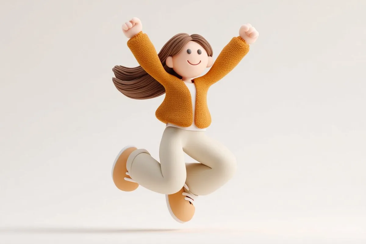Cute 3D render of a [subject], matte surface, kneaded cla...