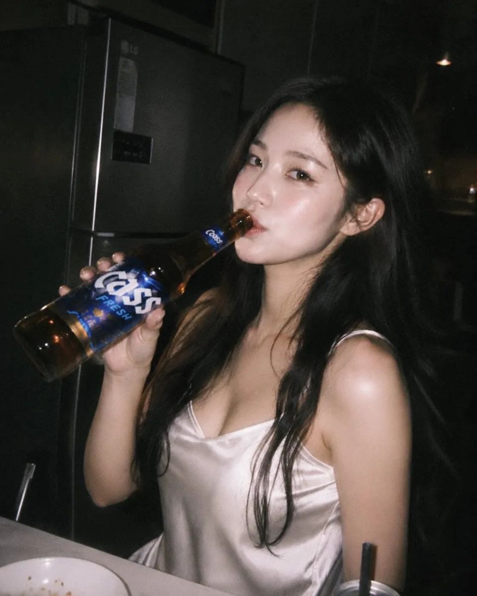 Ultra-realistic candid night photography of a beautiful E...