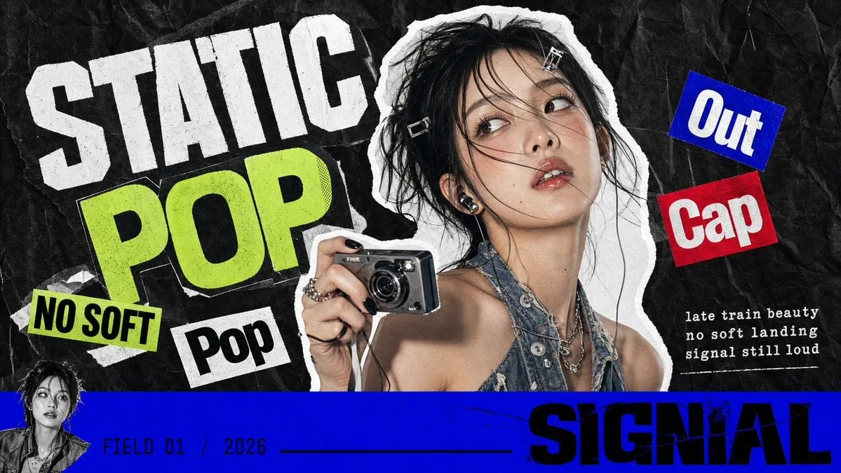 Create a 9:16 K-pop apocalypse ransom zine poster featuri...