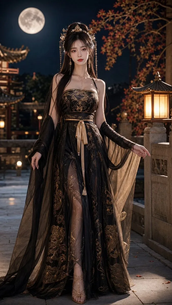 18-year-old Chinese beauty, adult woman, with exquisite facial featur…