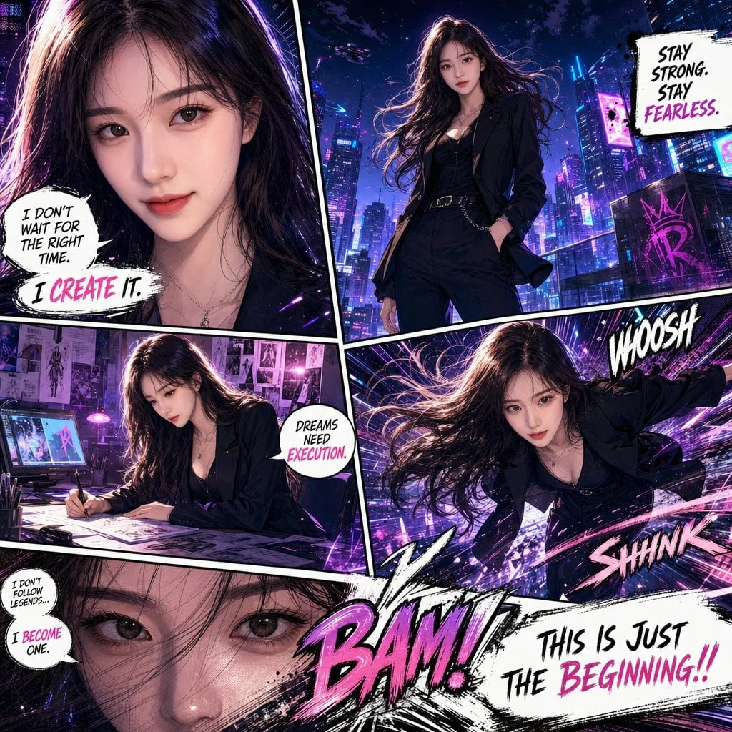 Create a full-page ultra-detailed colored manga illustrat...
