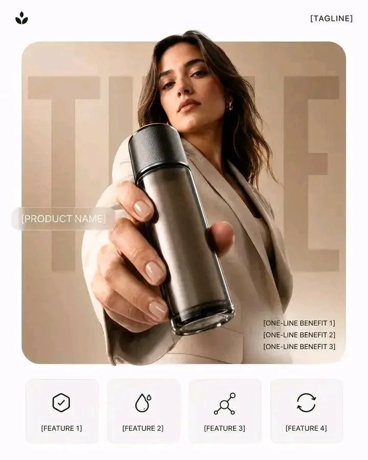 Create a photorealistic premium product campaign poster i...