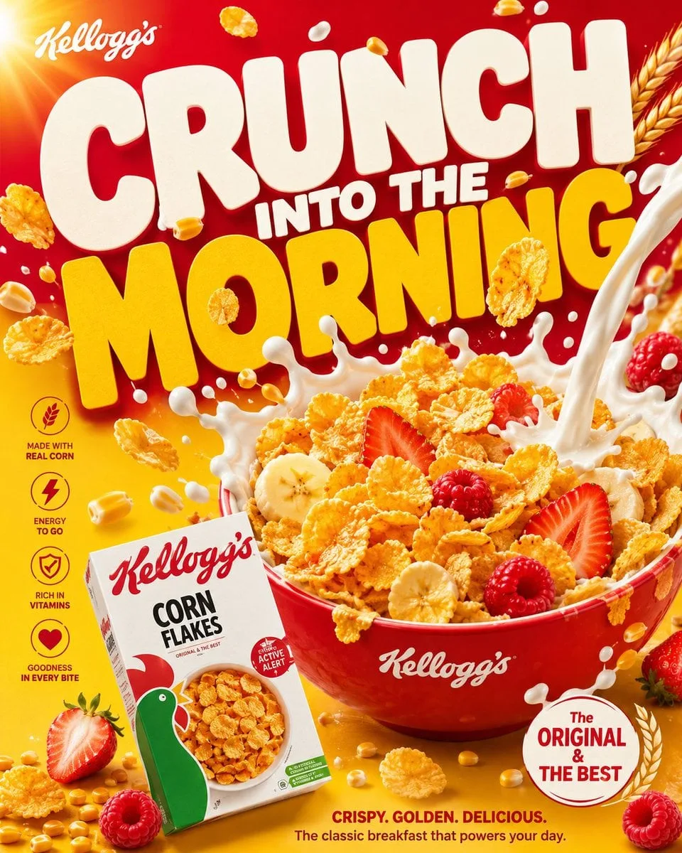 **GOLDEN MORN VIRAL FMCG POSTER CAMPAIGN SYSTEM**
