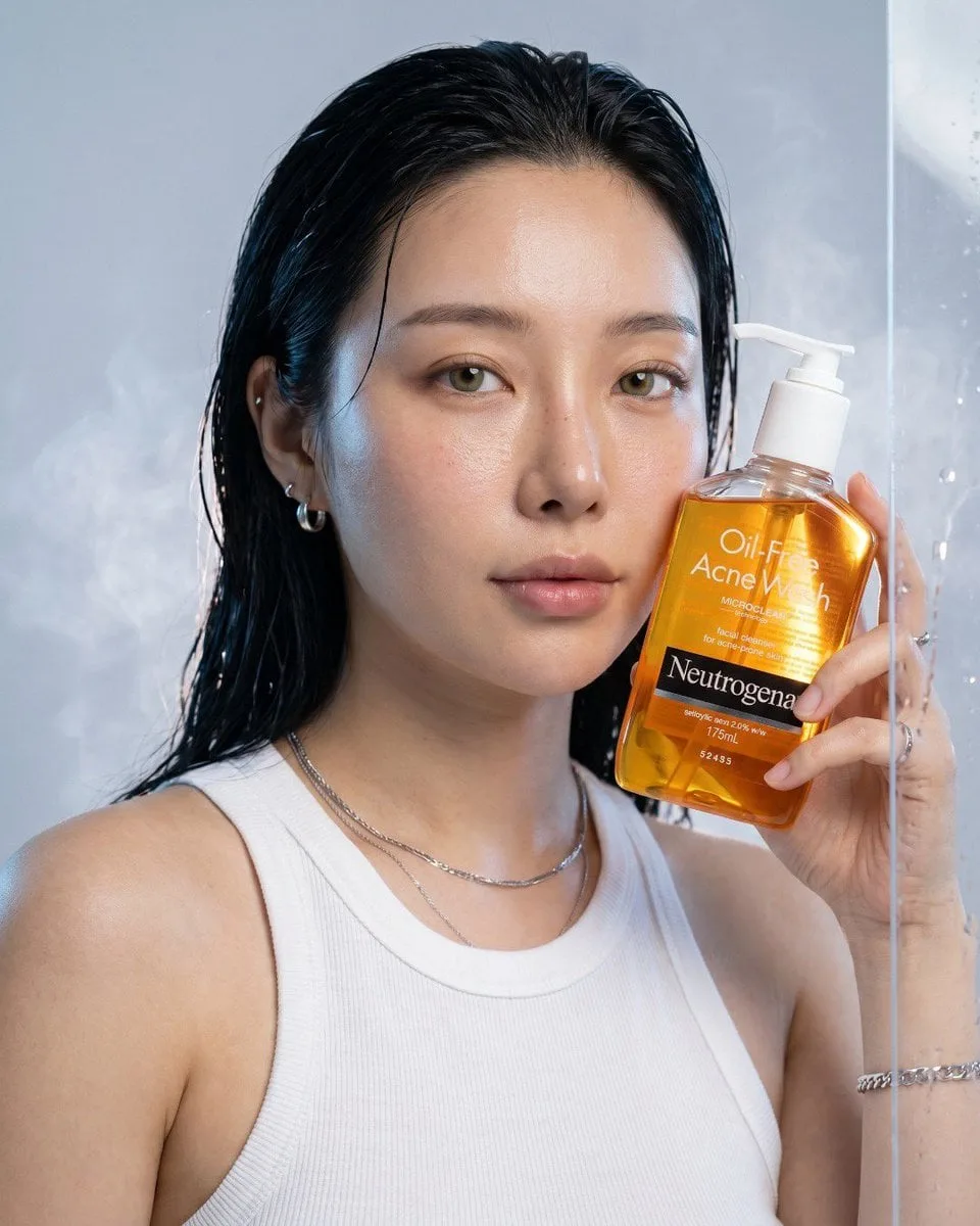 Ultra-realistic luxury skincare advertisement for Neutrog...