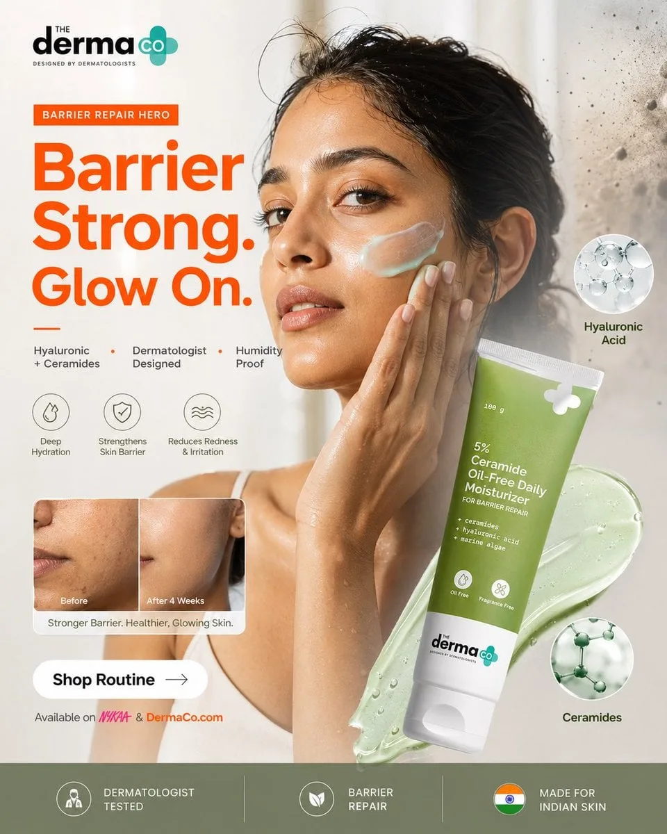 PROMPT — Derma Co Barrier Repair Hero SMM Poster (Inspire...