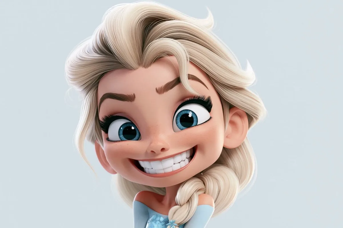 A highly stylized 3D caricature of [Character], with an o...