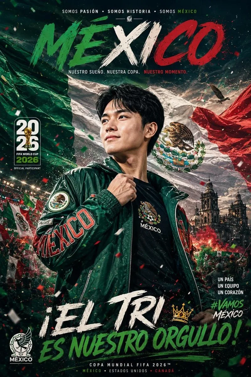 Ultra-cinematic FIFA World Cup 2026 promotional poster, p...
