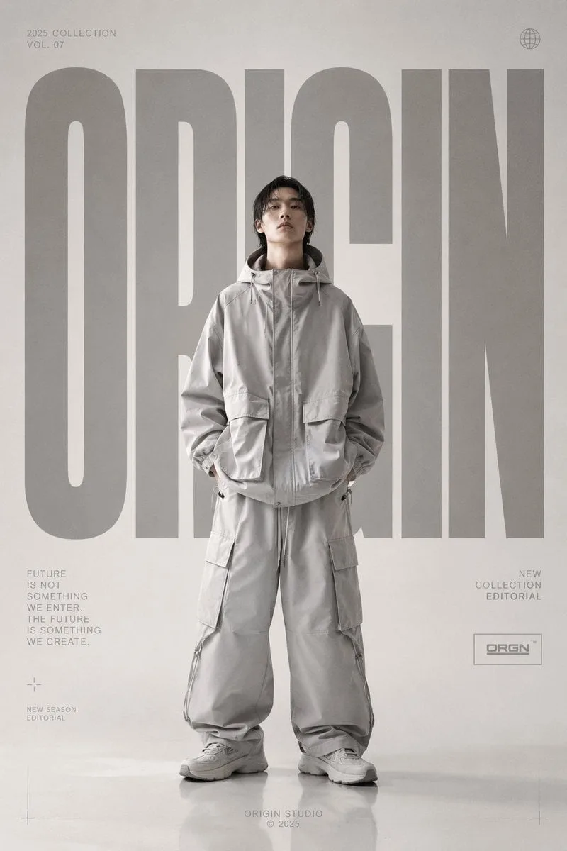 Premium high-fashion editorial poster for [BRAND NAME], f...
