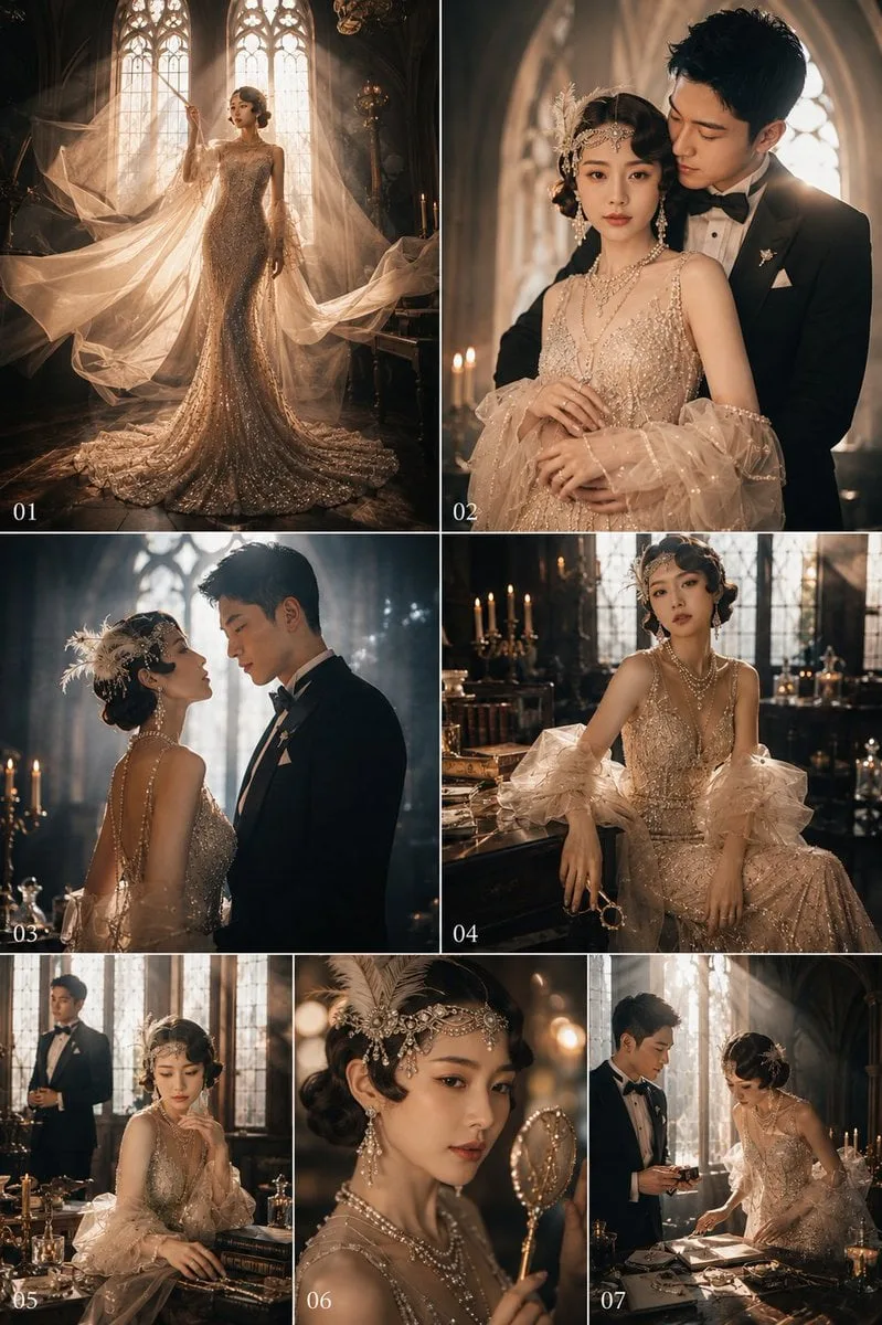 Please generate a "Gatsby style / 1920s Art Deco style" super high-de…