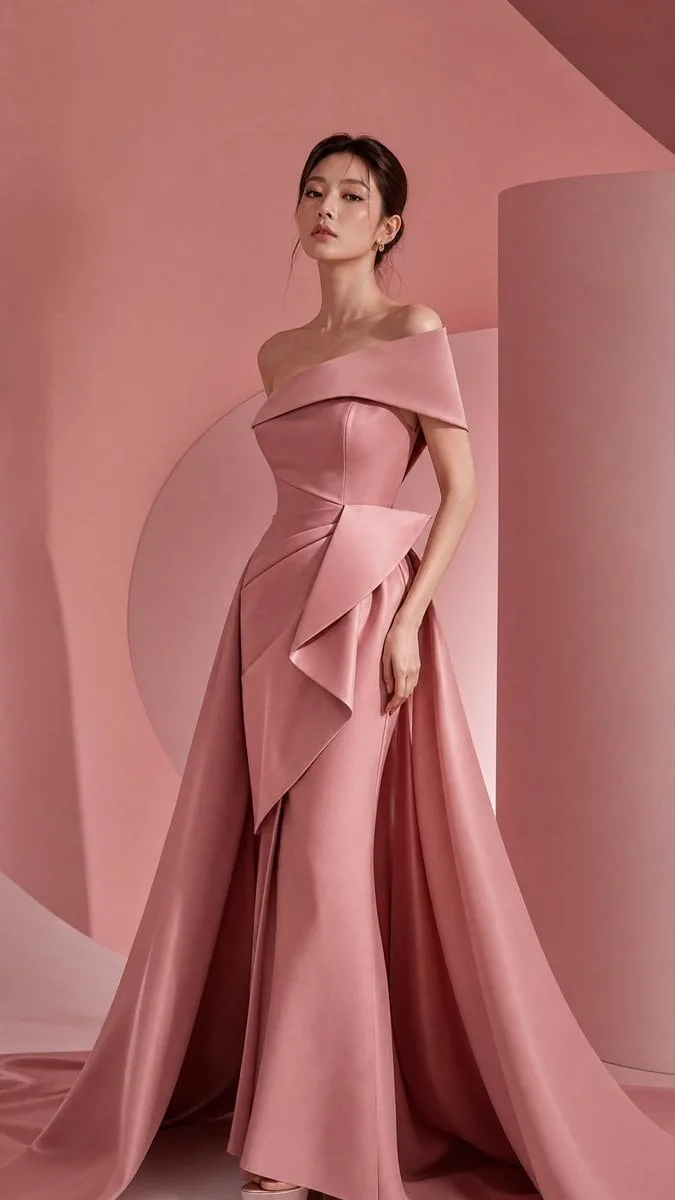 High-end editorial masterpiece, monochromatic reddish env...