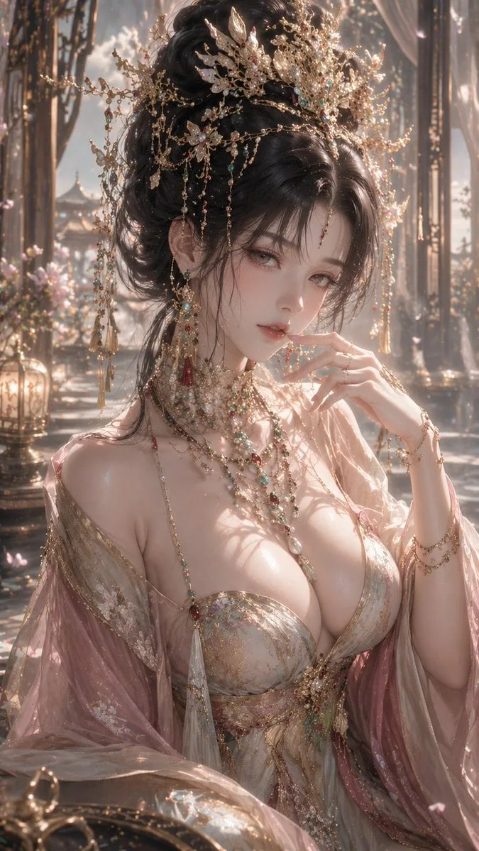 9:16 Vertical version, high-precision 3D CG oriental fantasy female c…