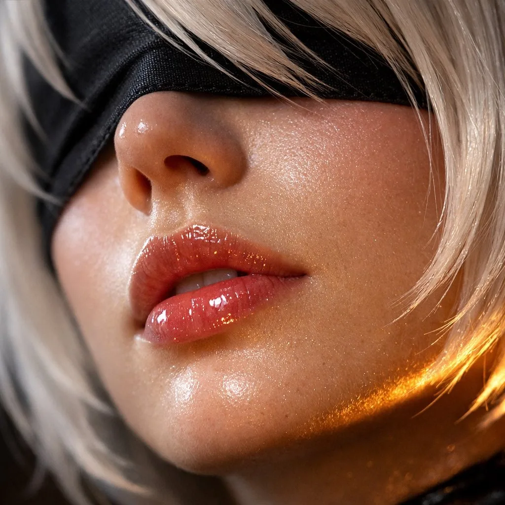 2B, facies in proximo, elegantia mechanica et desiderium ...