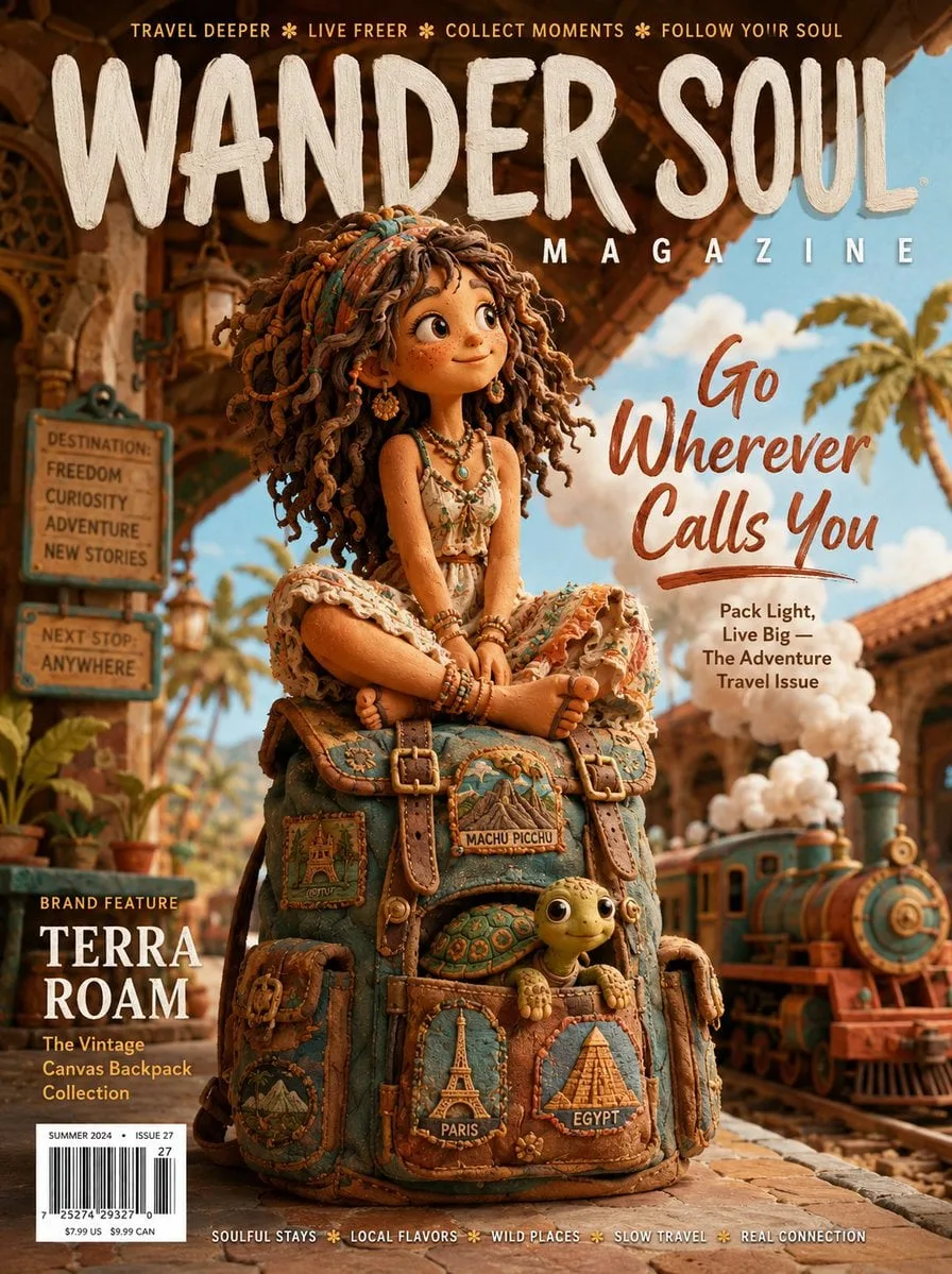 [SUBJECT]: A free-spirited claymation girl with wild clay...
