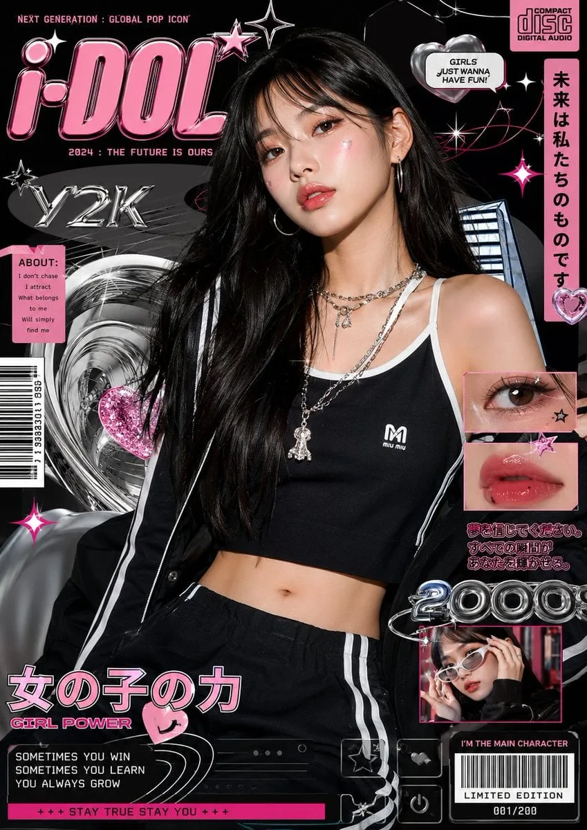 Ultra-stylized luxury fashion editorial poster featuring ...