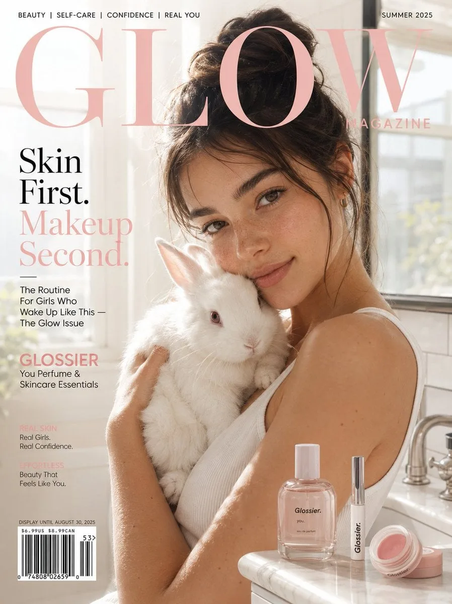[SUBJECT]: A naturally beautiful girl with glowing no-mak...