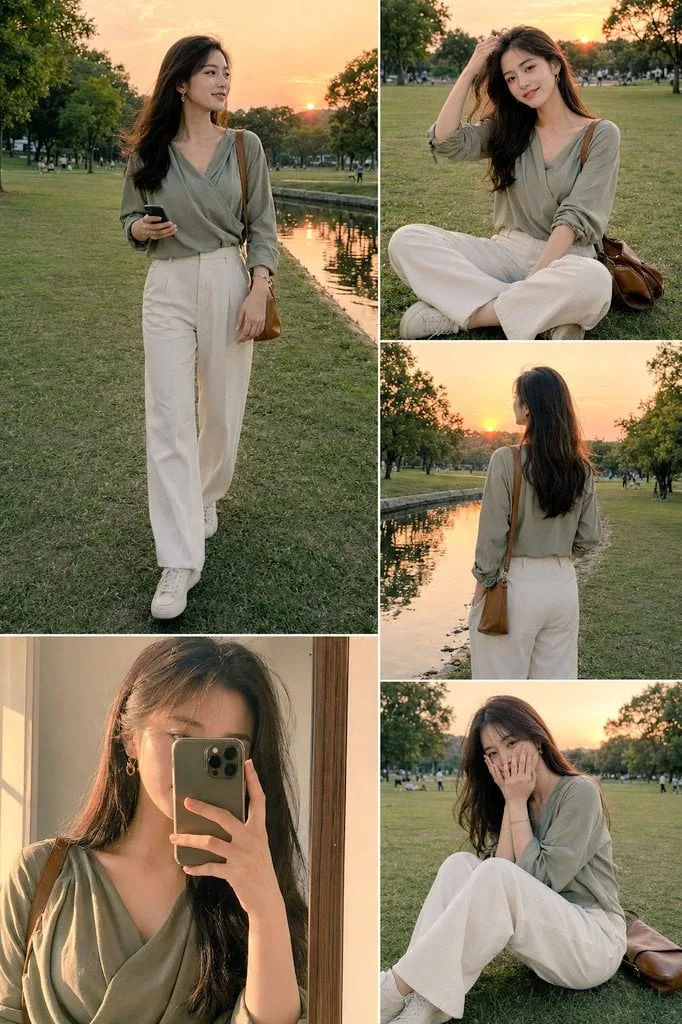 Ultra-realistic cinematic lifestyle fashion collage of a ...