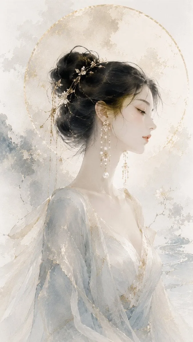 Please generate a 9:16 vertical, original high-end Oriental jewelry v…
