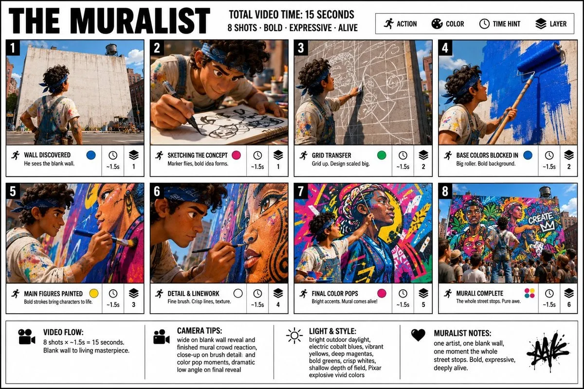 Create a crisp, clean infographic storyboard poster for T...