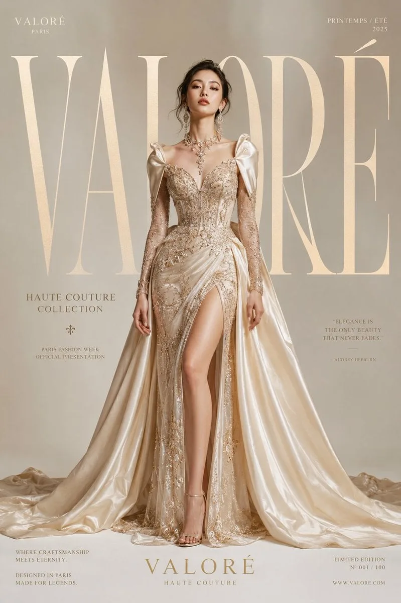 Luxury Haute Couture Fashion Editorial Poster for [BRAND ...